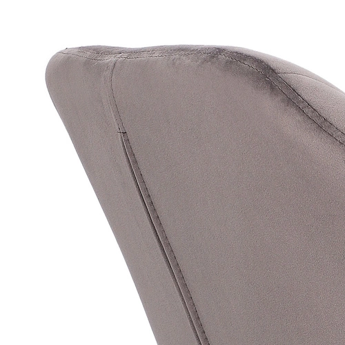 Čalouněná sametová jídelní židle s područkami Emilia Actona šedá moderní