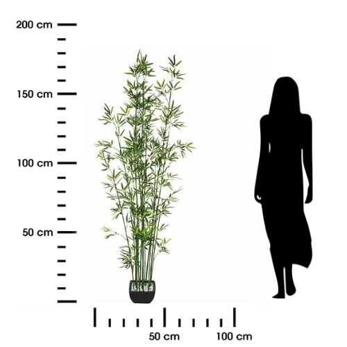 Umělý bambus Atmosphera 180 cm v keramickém květináči zelený do obýváku