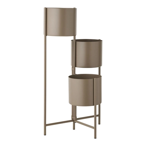 Intesi loftový kovový stojan na květiny hnědý do obýváku 75,5 cm