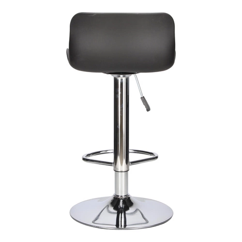 Barová židle s opěrkou Inge černá otočná výškově nastavitelná moderní do kuchyně a k ostrůvku Intesi