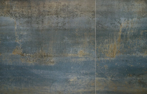 Rozkládací jídelní stůl Narel 180-230 cm moderní modrý mramor černé nohy Intesi