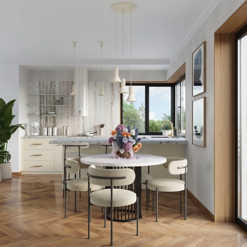 Závěsné loftové svítidlo ESTRIA 3P béžové nad jídelní stůl a do kuchyně 30 cm