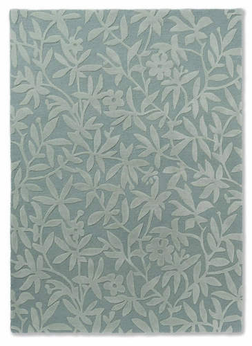 Vlněný koberec Cleavers zelený 250x350 moderní ručně tkaný koberec do obýváku Laura Ashley