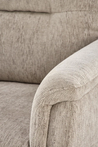 Relaxační křeslo Tiala béžové rozkládací do obýváku s podnožkou a USB moderní