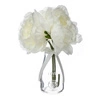 Umělé pivoňky Atmosphera ve skleněné váze bílá elegantní dekorace do obýváku