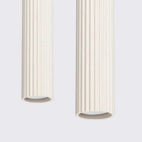 Závěsné svítidlo Karbon 2 béžové nastavitelné do obývacího pokoje a kuchyně minimalistické hliníkové