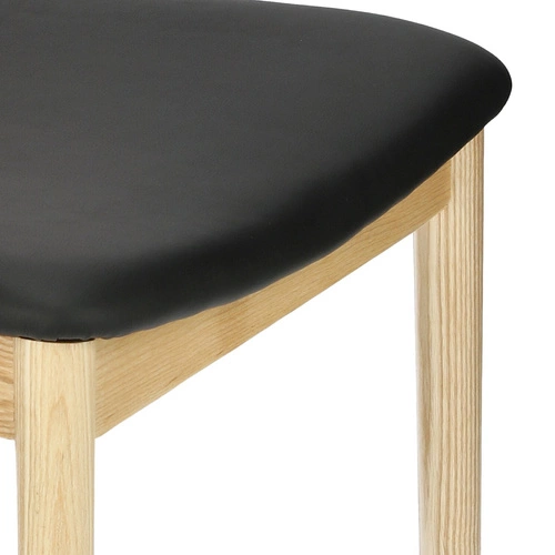 Jídelní dřevěná židle Codo inspirovaná Elbow Chair přírodní ekokůže D2.DESIGN
