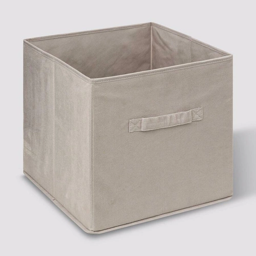 Box / Krabice do regálu 31x31cm Sametová béžová