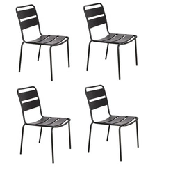 Sada 4 černých židlí Barco
