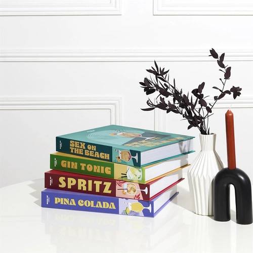 Dekorační krabice kniha Intesi červená klasická kartonová do obýváku a ložnice