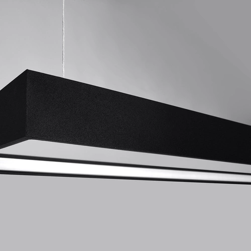 LED lustr Tuula L černý moderní industriální do obýváku a jídelny 40x130 cm