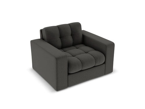 Křeslo Justin Tmavě šedá strukturovaná tkanina