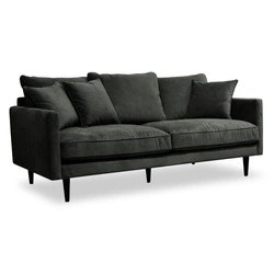 Třímístná sametová pohovka Candice tmavě zelená vodoodpudivá do obývacího pokoje moderní Atmosphera