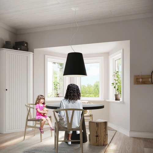 Moderní černý lustr GENEVE 50 do obýváku a jídelny 3světelný Sollux Lighting