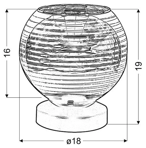 Trio stolní lampa 1 1x60W E27 chrom