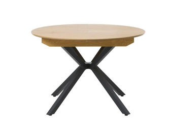 Rozkládací kulatý stůl Resul 120–170 cm dub artisan moderní do jídelny loft