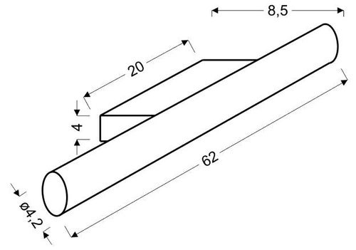 Nástěnné svítidlo Universe LED strip 62 cm 12W IP44 4000 K