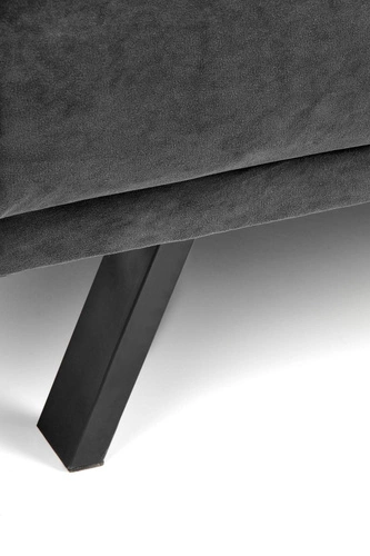 Rozkládací pohovka Flow šedá sametová 3místná s funkcí spaní do obýváku moderní Intesi