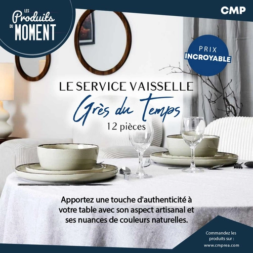 Keramická jídelní sada Temp béžová pro 4 osoby moderní do jídelny