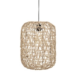 Závěsné papírové svítidlo Raahe přírodní, nastavitelná, do obýváku v boho stylu