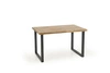 Jídelní stůl Radus 120x78 cm moderní masivní dub s černými nohami loft Intesi