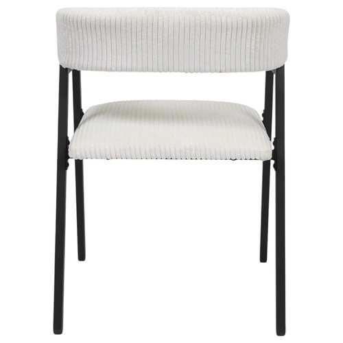 Čalouněná židle Scott Intesi bílý manšestr s područkami do jídelny a obýváku loft