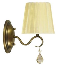 Nástěnná lampa Fiesta krémová s klasickým stínidlem glamour do obýváku a ložnice CANDELLUX