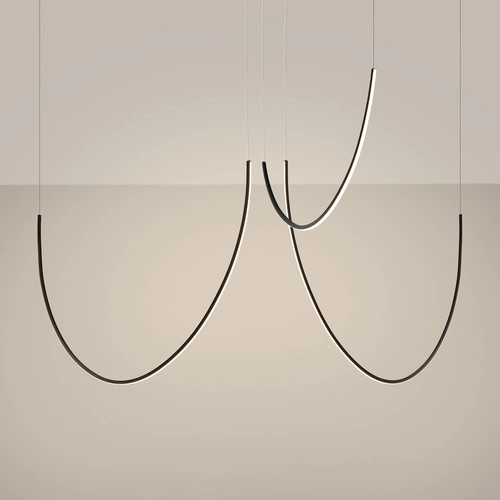 Moderní černý LED lustr ALVAR 3 do obýváku a jídelny 150 cm Thoro