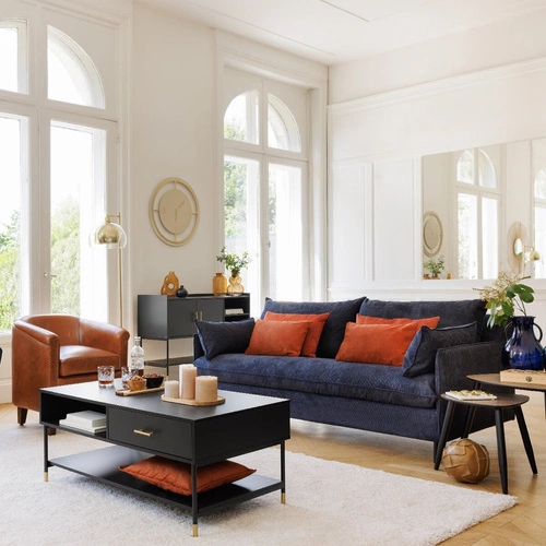 Stojací lampa Rivi zlatá glamour do obýváku Atmosphera elegantní 157 cm