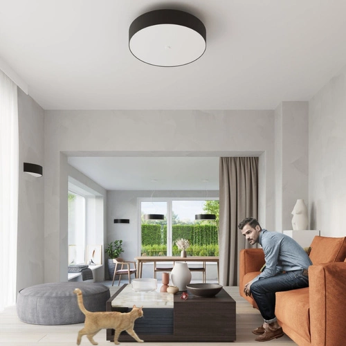 Stropní svítidlo Skala 100 černé kulaté moderní do obýváku Sollux Lighting
