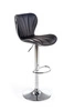 Barová židle Mush černá otočná s nastavitelnou výškou ekokůže moderní do kuchyně Intesi