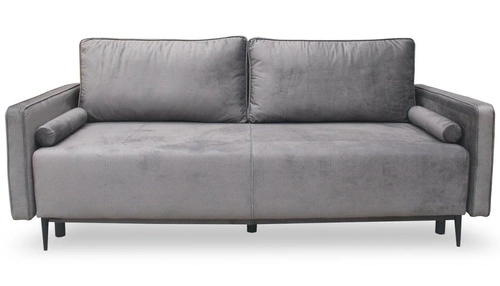 Rozkládací pohovka Arosa s funkcí spaní do obýváku, 2místná, sametová tmavě šedá Intesi