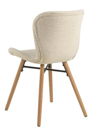 Jídelní a obývací židle Batilda skandinávská, čalouněná krémová, dubová Actona