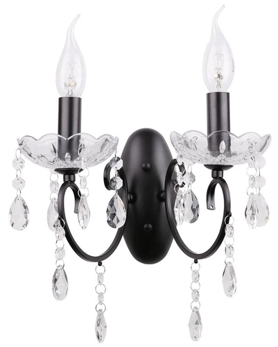 Nástěnná lampa Aurora 2*40W E14 černá