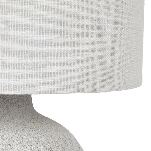 Keramická stolní lampa Amani šedá s bavlněným stínidlem do ložnice a obýváku moderní