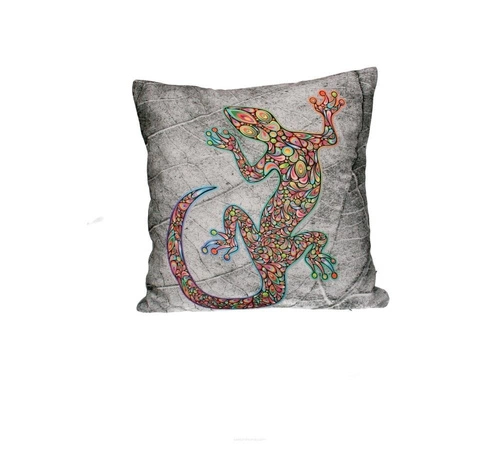 Dekorační sametový polštář LIZARD multicolor antialergický do obýváku 40x40 cm