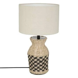 Noční lampička boho Jacinthe Atmosphera s přírodním stínidlem do ložnice a obývacího pokoje