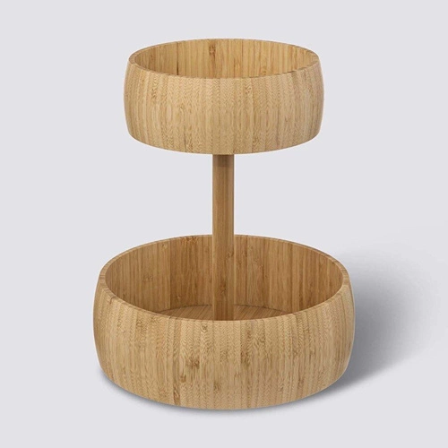 Dvojitý bambusový koš na ovoce