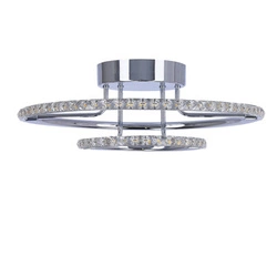 LED stropní svítidlo kulaté Adel 40 chrom moderní do obýváku a jídelny CANDELLUX LIGHTING