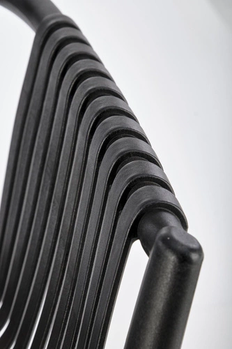 Zahradní židle Nathan černá Intesi z plastu, moderní, snadno čistitelná, stohovatelná