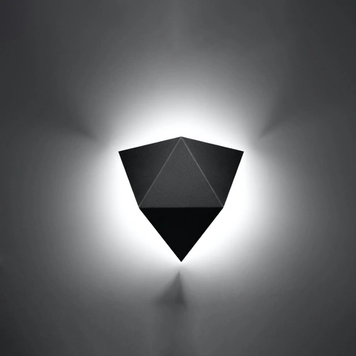 Nástěnné svítidlo Solido černé moderní kovové do obýváku a ložnice Sollux Lighting