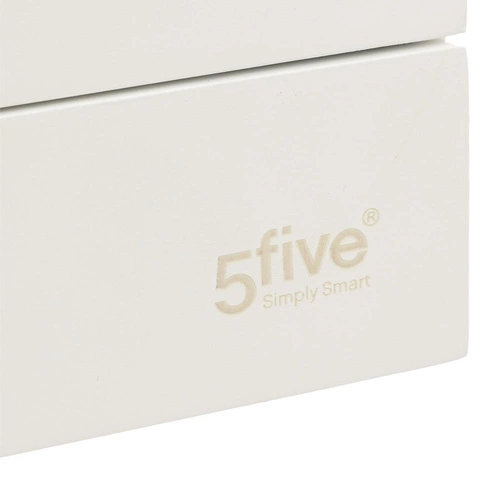 Bambusový organizér na kosmetiku Natureo s šuplíkem a přihrádkami bílý do koupelny 5five