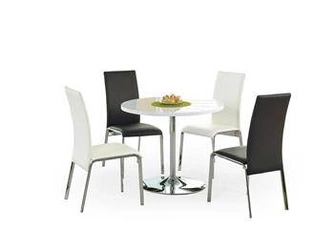 Kulatý jídelní stůl Izab bílý glamour na jedné noze 90 cm moderní Intesi