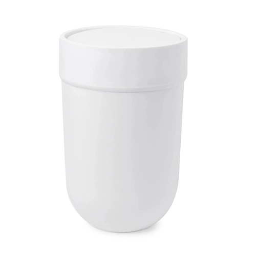 Koupelnový odpadkový koš Umbra Touch bílý moderní s víkem 6 l