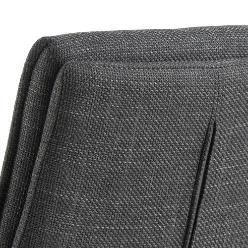 Barová židle Flynn moderní čalouněná s opěrkou výškově nastavitelná otočná tmavě šedá do kuchyně Actona