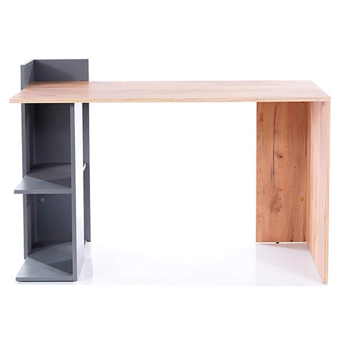Pracovní stůl Garos moderní skandinávský s policemi 122 cm dub wotan/antracit Intesi