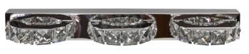 Nástěnné svítidlo Shipi 3x3W LED crystal z nerezové oceli