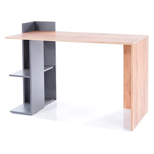 Pracovní stůl Garos moderní skandinávský s policemi 122 cm dub wotan/antracit Intesi