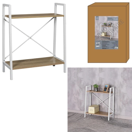 Kovová police Cilyan S bílá na knihy a dekorace do obýváku ve skandinávském stylu 60 cm