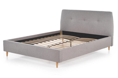 Čalouněná postel Dori 160x200 šedá do ložnice moderní s opěrkou Intesi